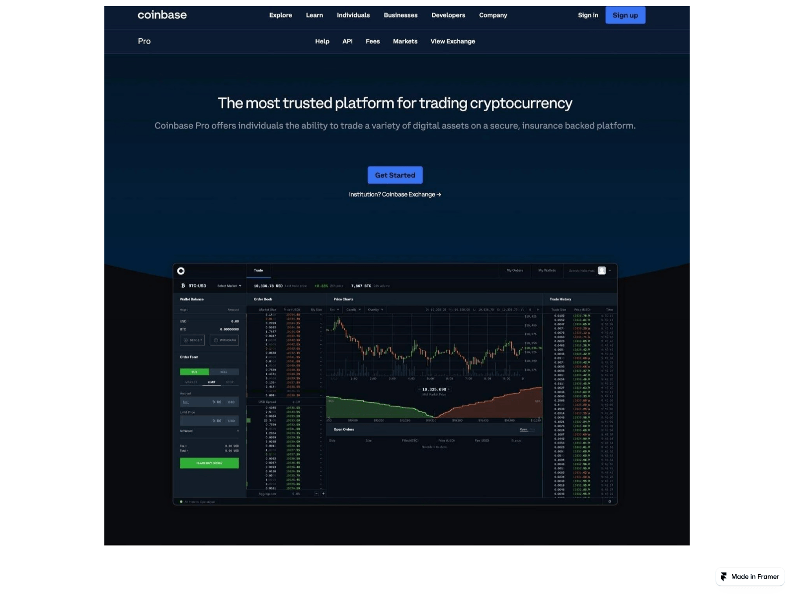 Screenshot of secure-coinbase.framer.ai