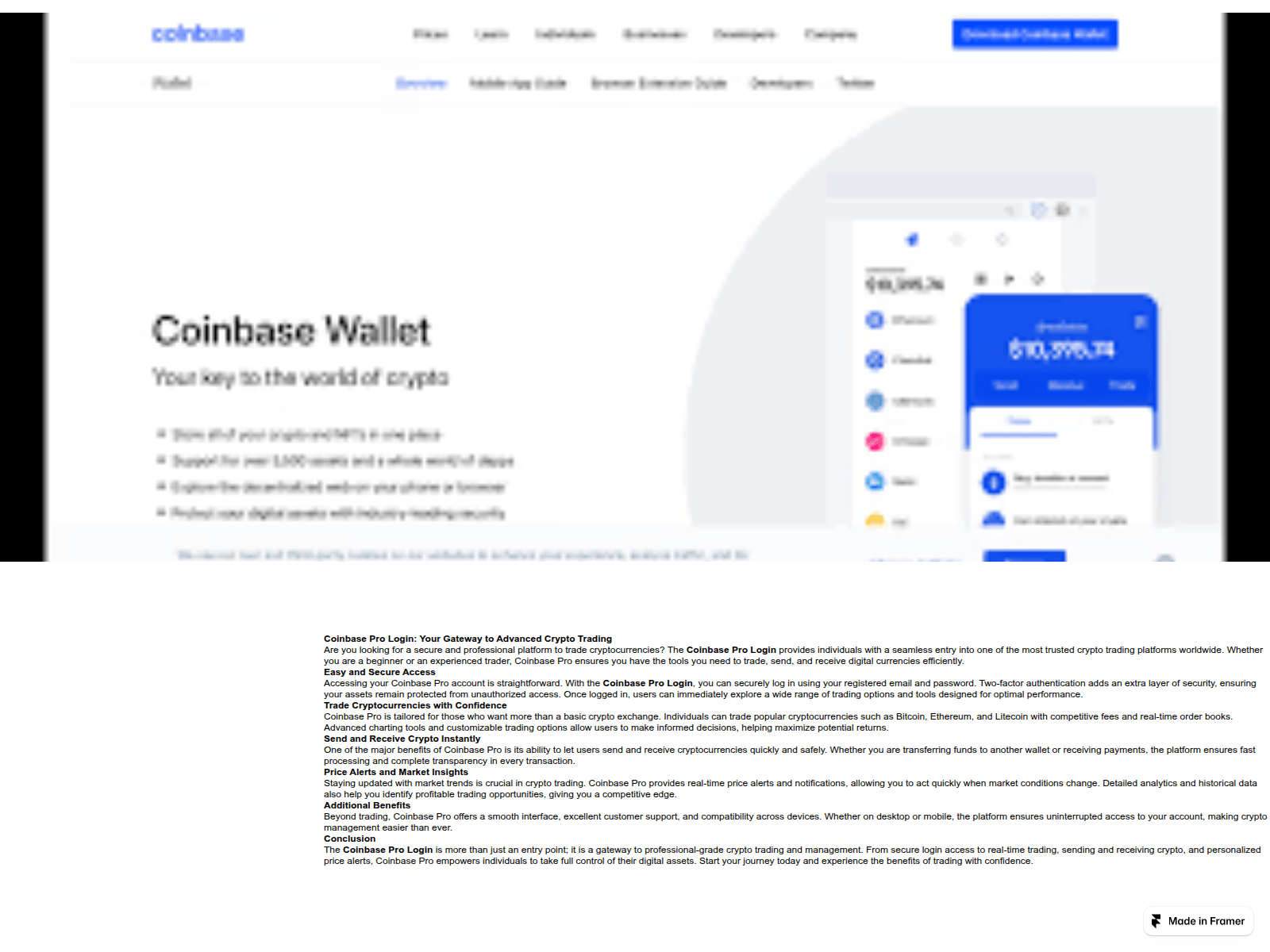 Screenshot of appcoinbaseio.framer.ai