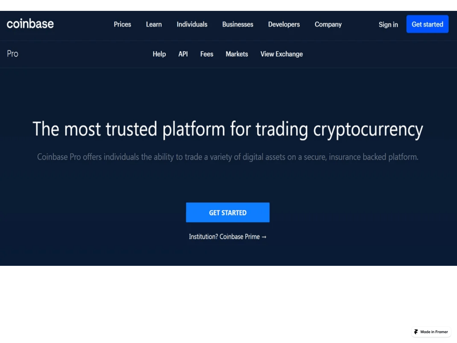 Screenshot of pro-en-us-coinbase.framer.ai