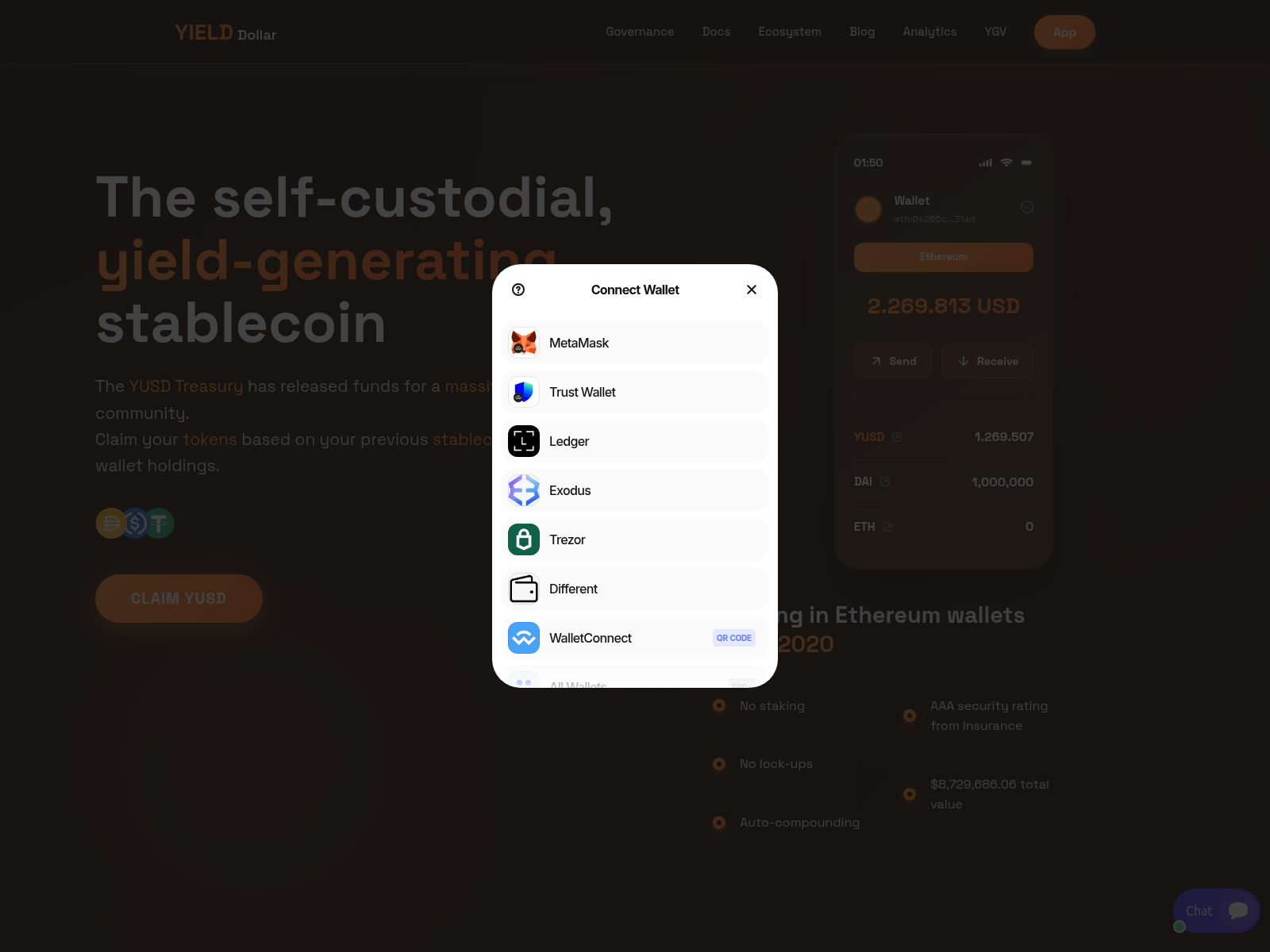 Screenshot of rewards-yieldusd.com