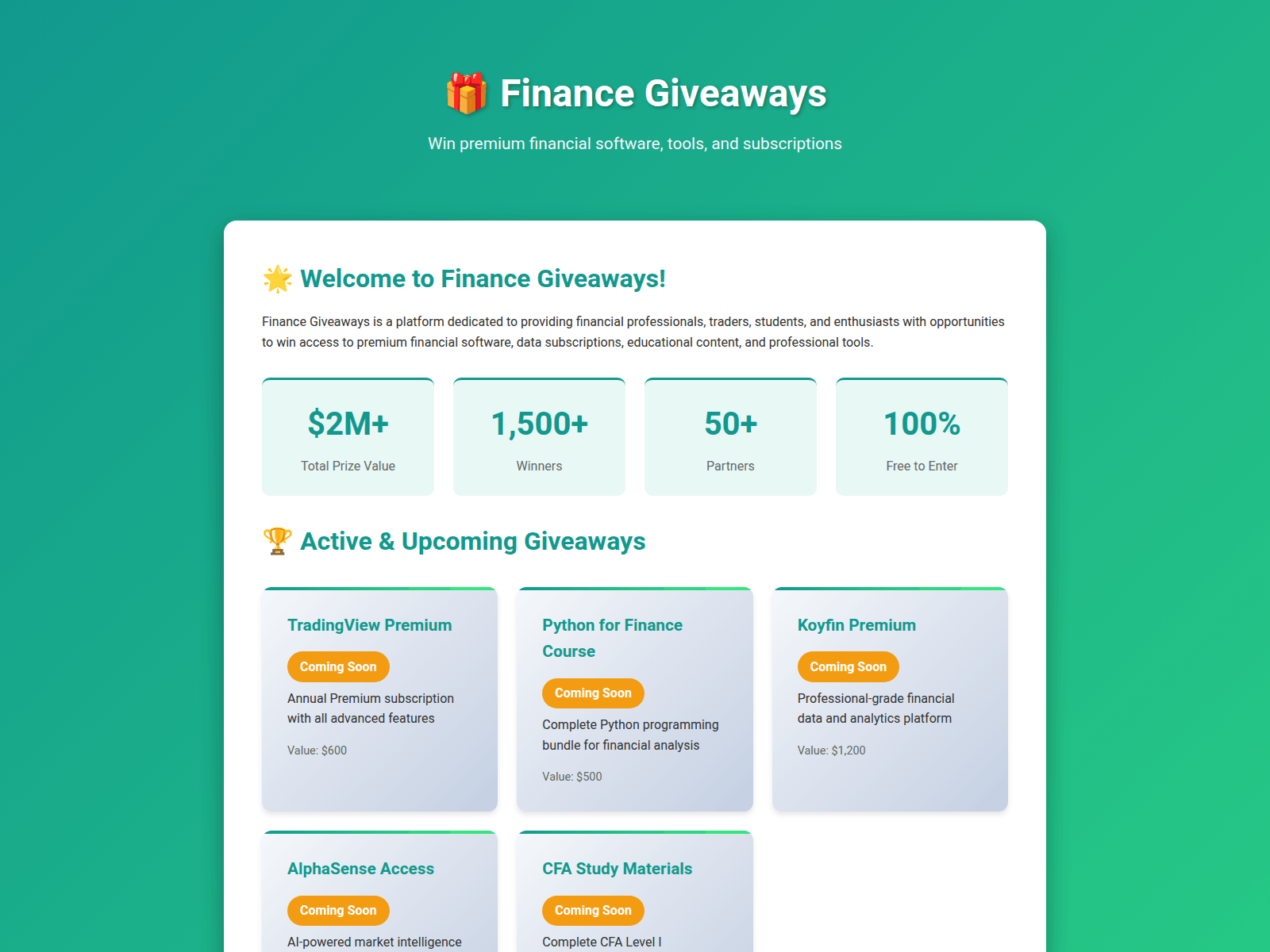 Screenshot of finance-giveaways.com