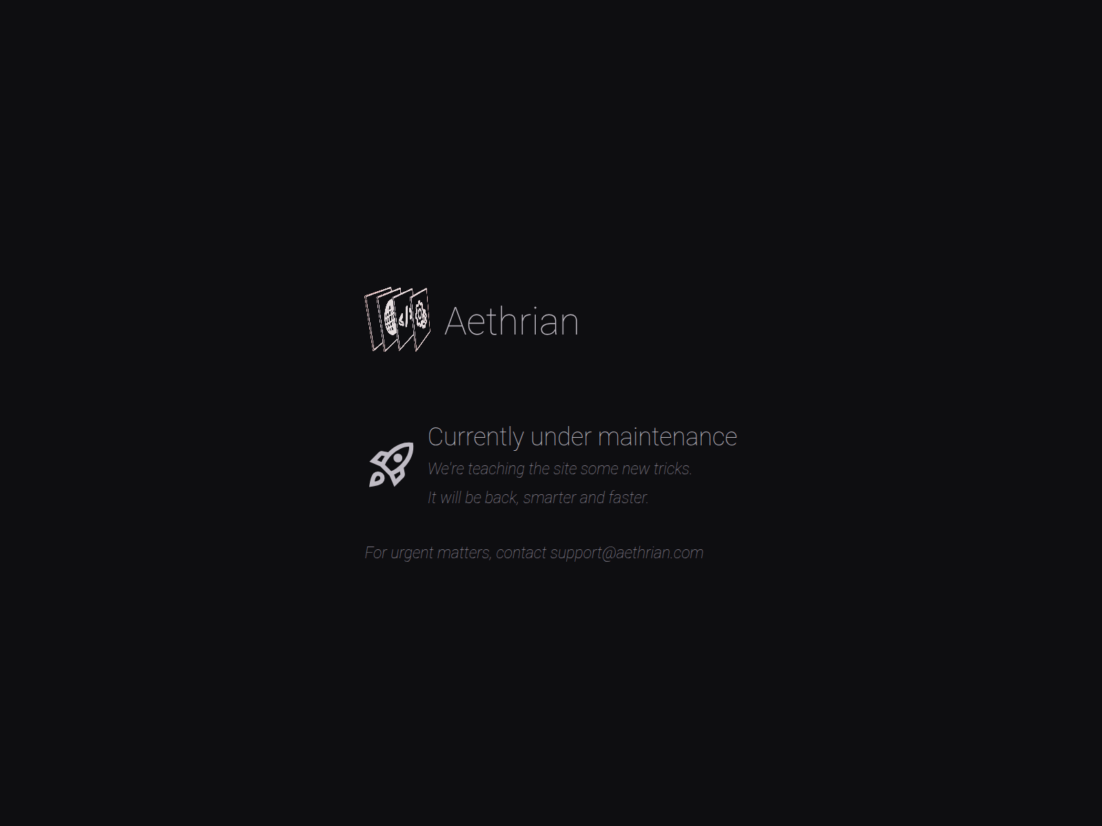 Forensic screenshot of aethrian.com