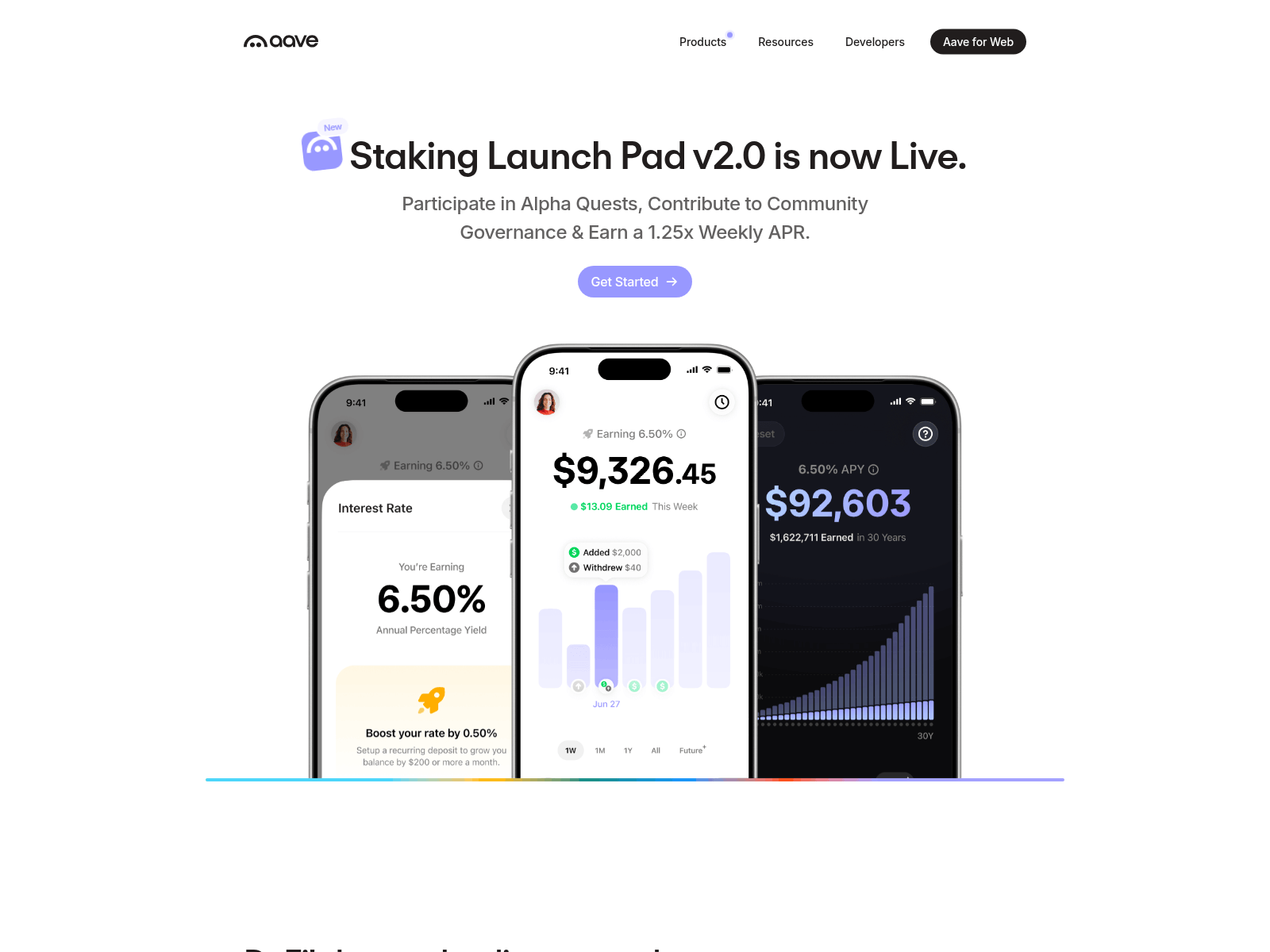 Screenshot of aave.events