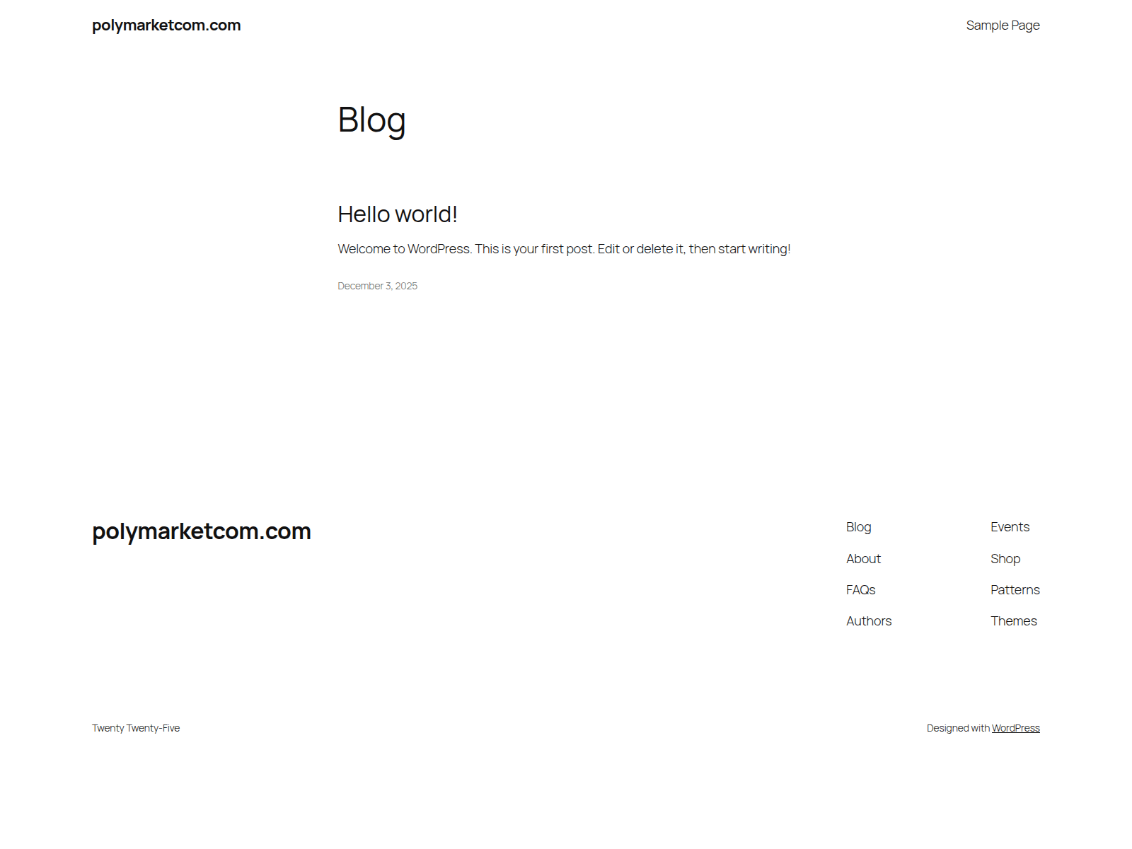 Screenshot of polymarketcom.com