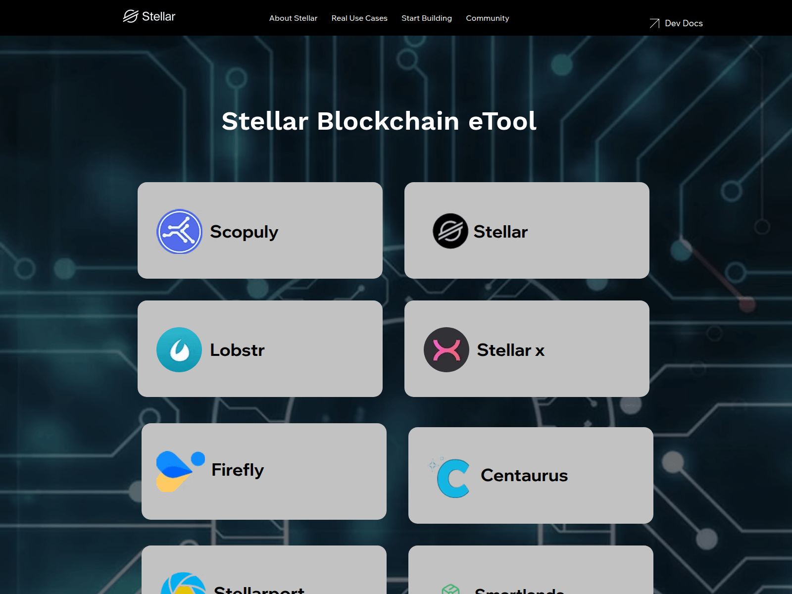 Screenshot of stellarblockchain.network