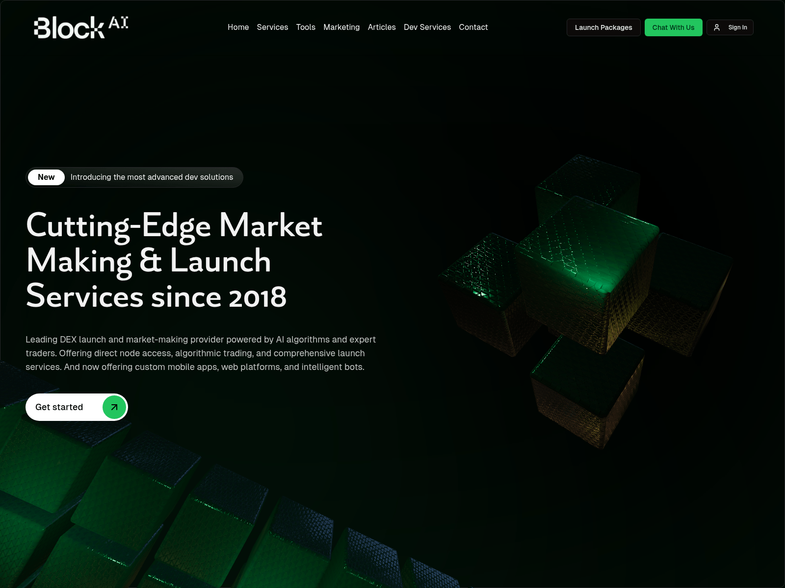 Screenshot of www.blockmm.ai