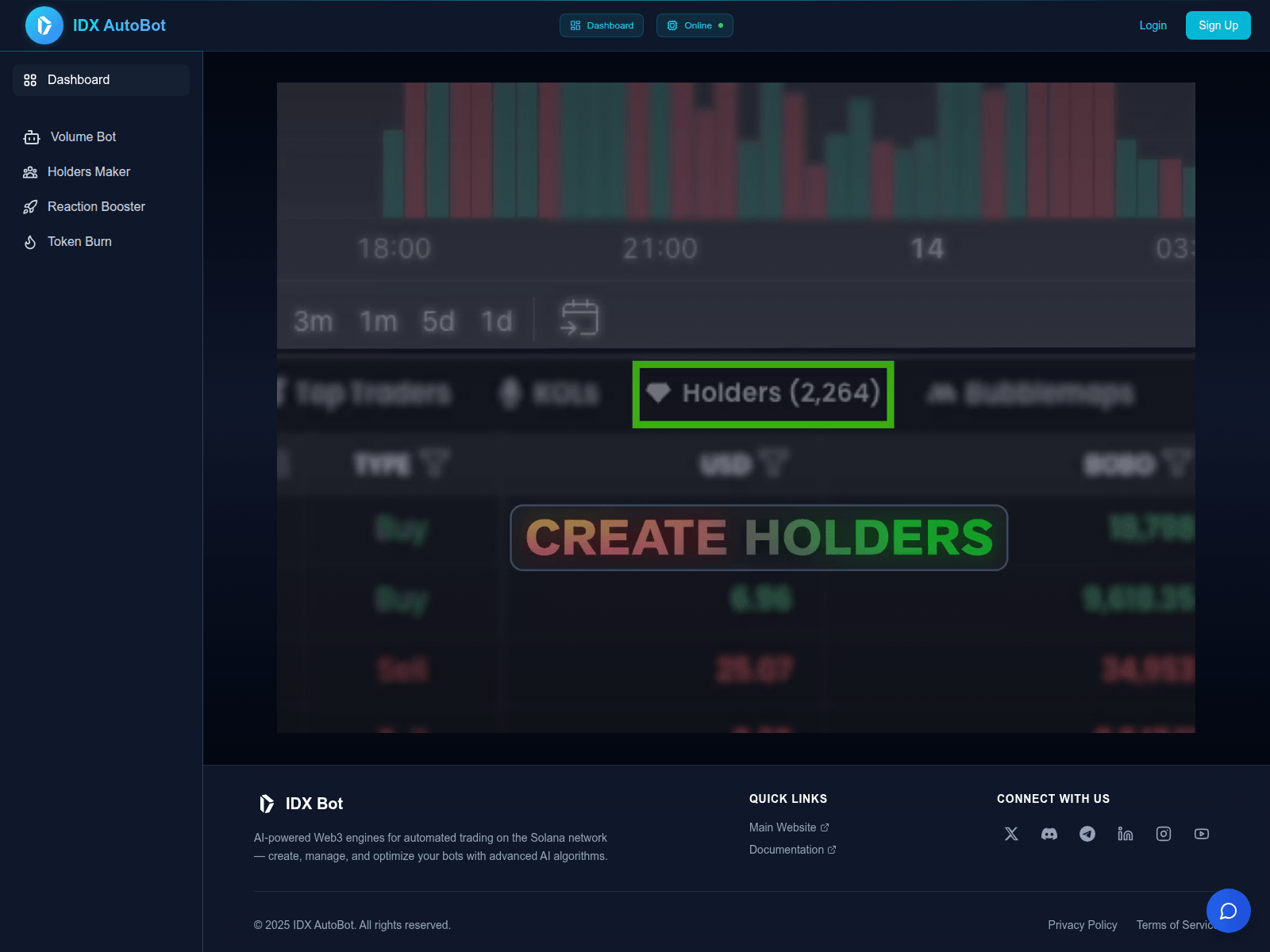 Screenshot of tools.idxsolana.io