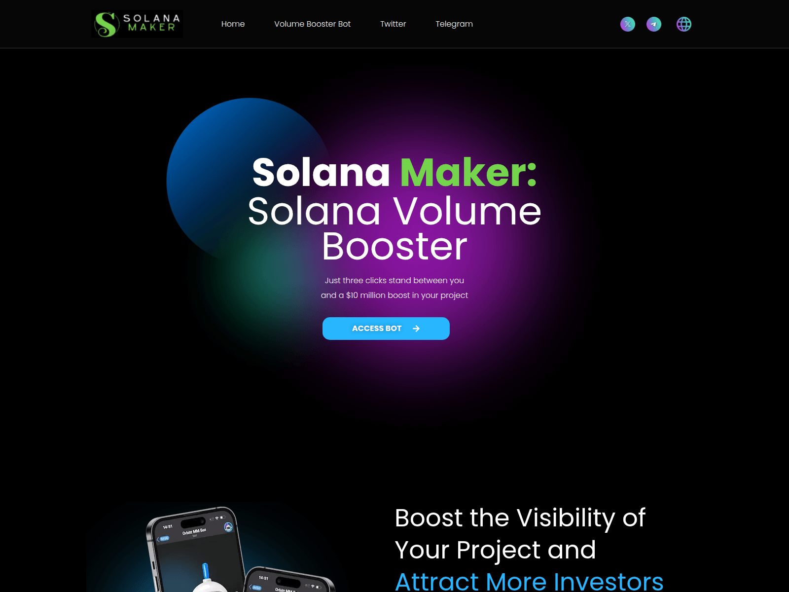 Screenshot of solanamaker.com