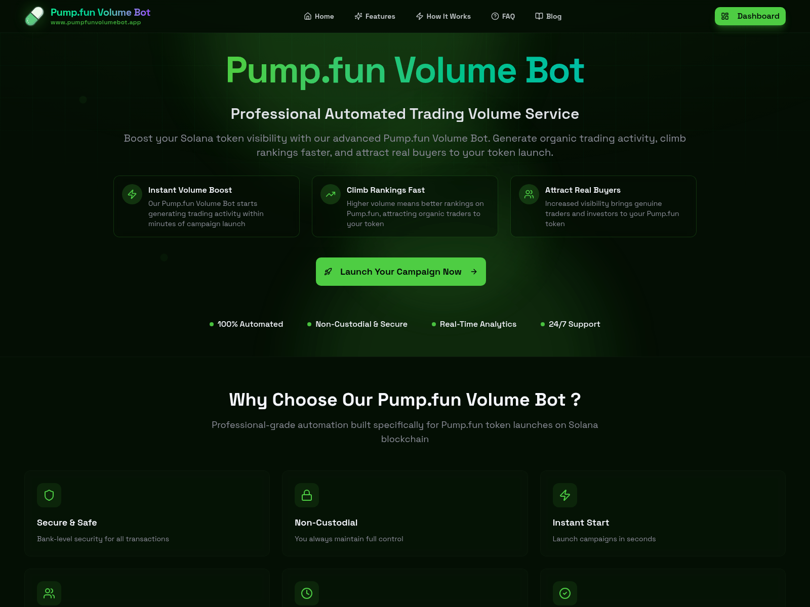 Screenshot of www.pumpfunvolumebot.app