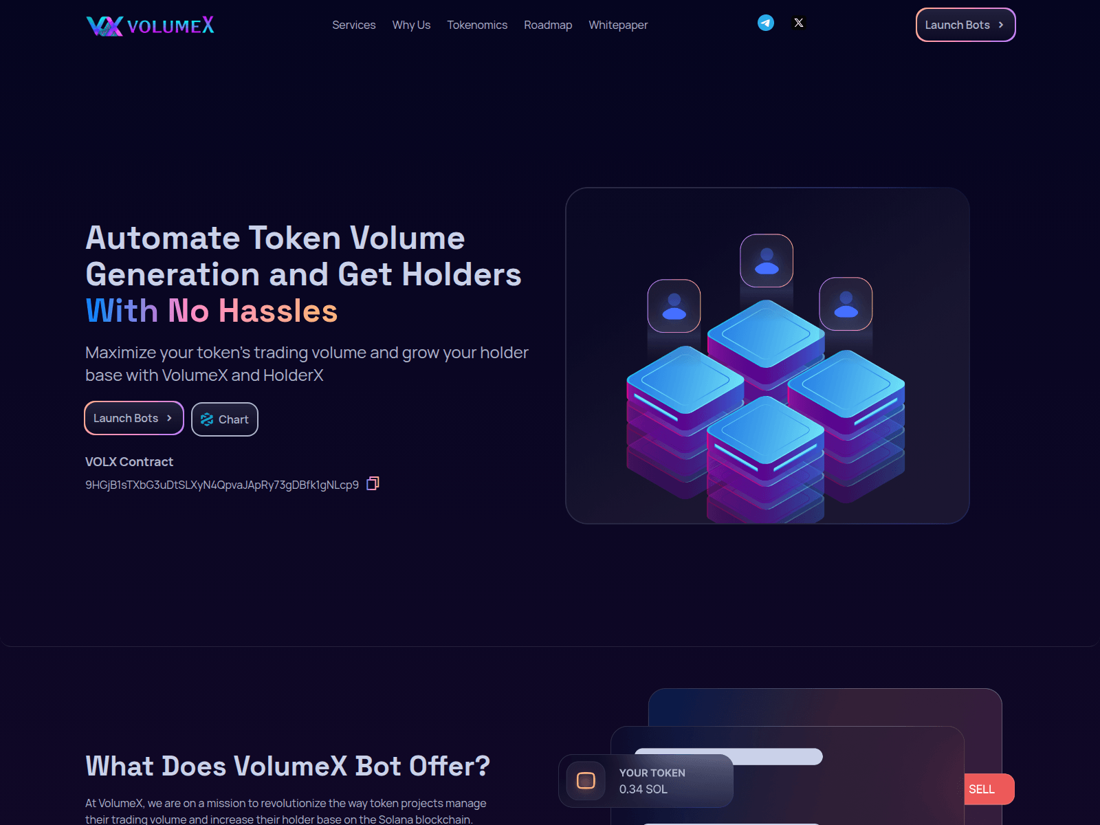 Screenshot of www.volumex.bot