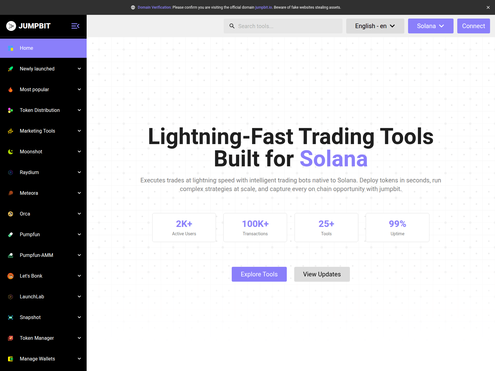 Screenshot of jumpbit.io