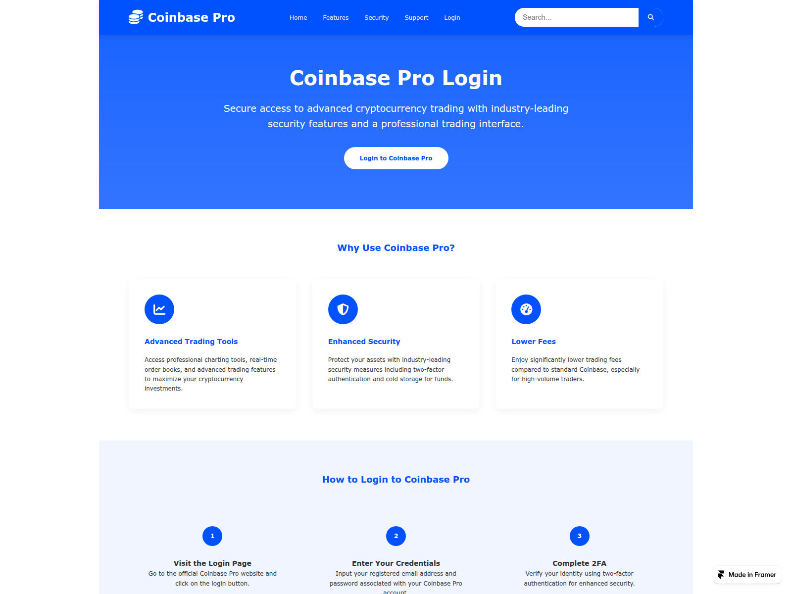 Screenshot of eng-coinbasepro-secure.framer.ai