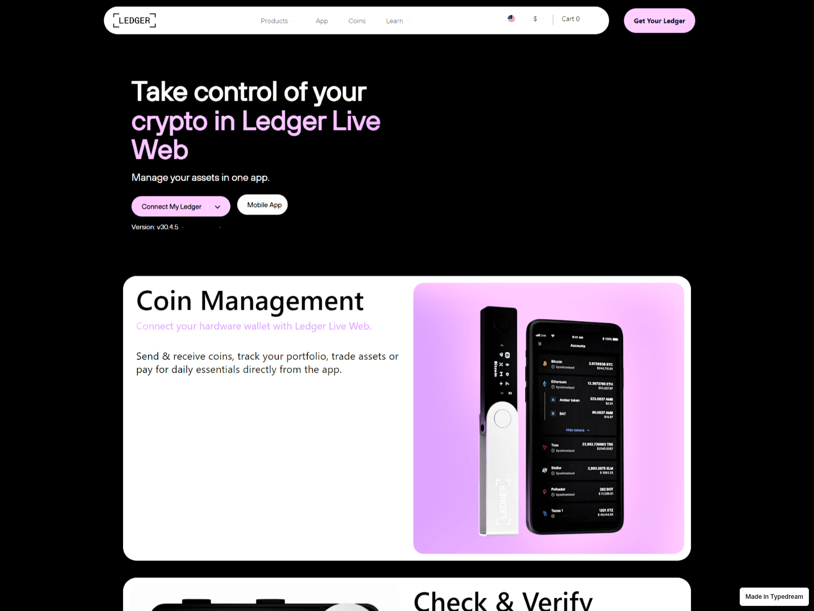 Screenshot of ledgr-live-web-login.typedream.app