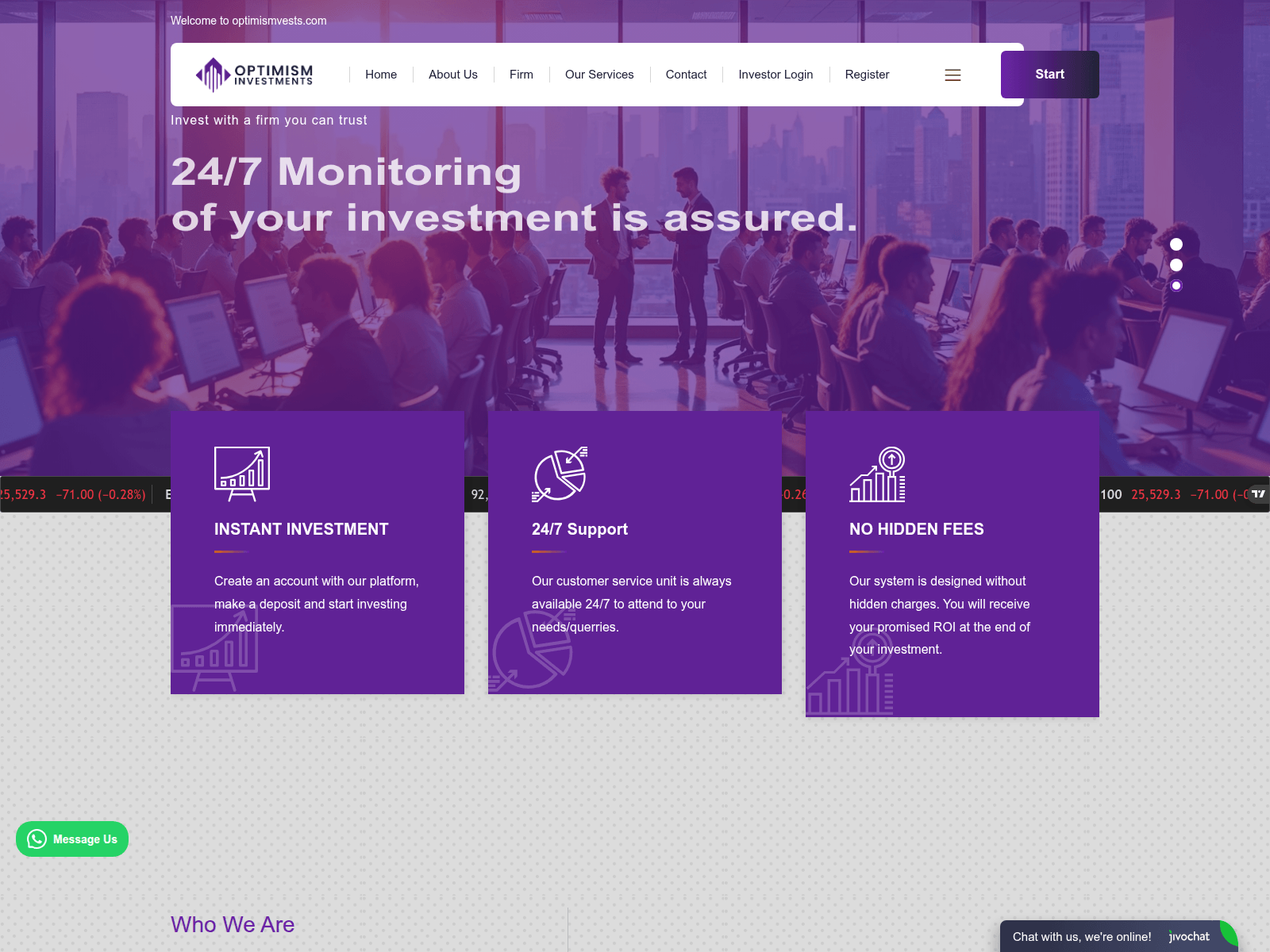 Screenshot of optimismvests.com