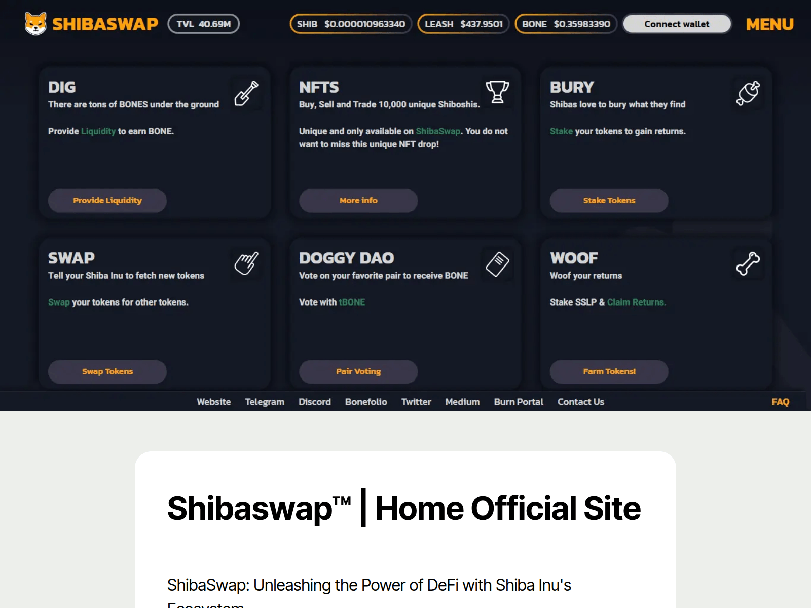 Screenshot of shlbswap.github.io