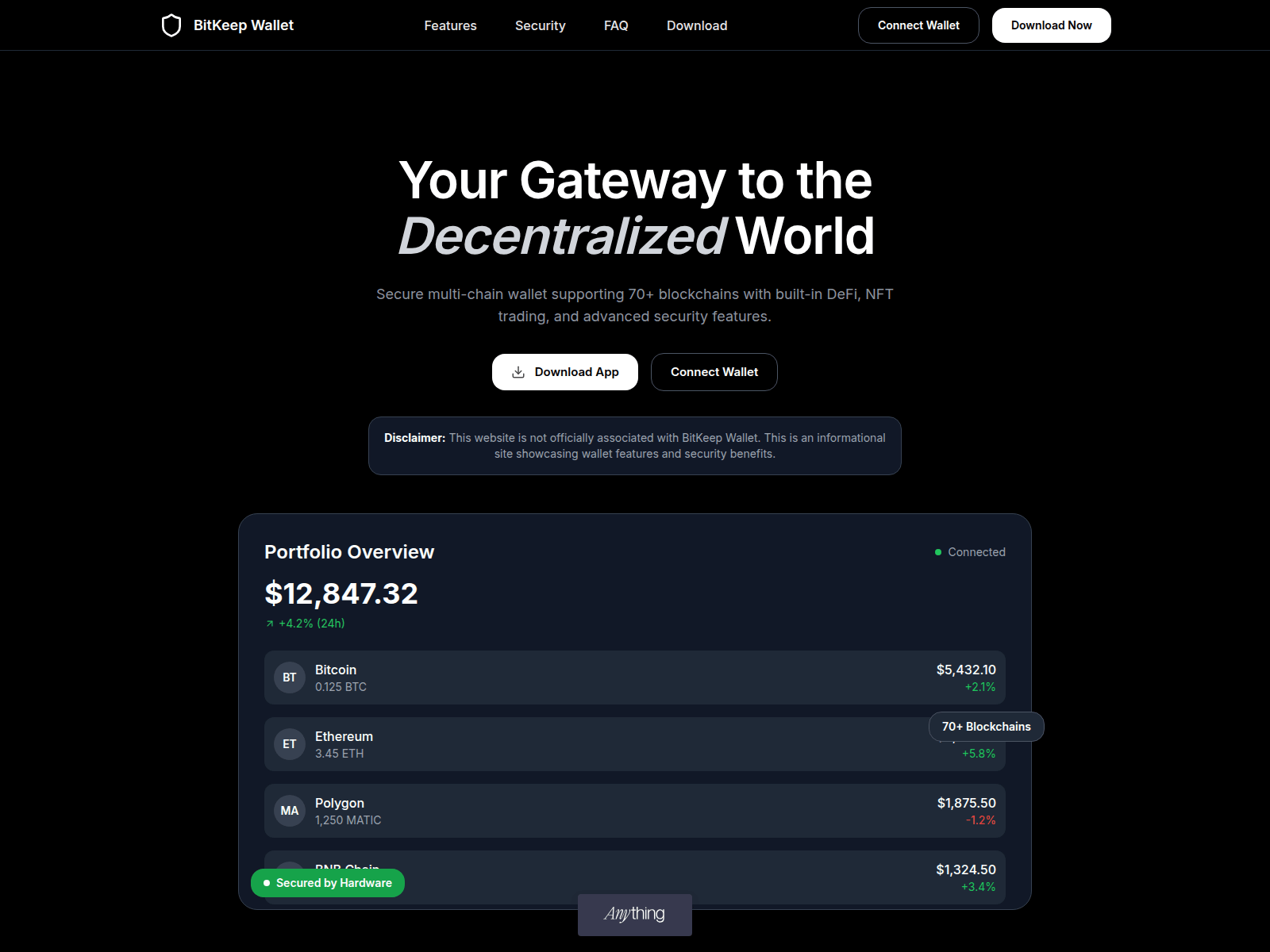 Screenshot of bitkeep.created.app