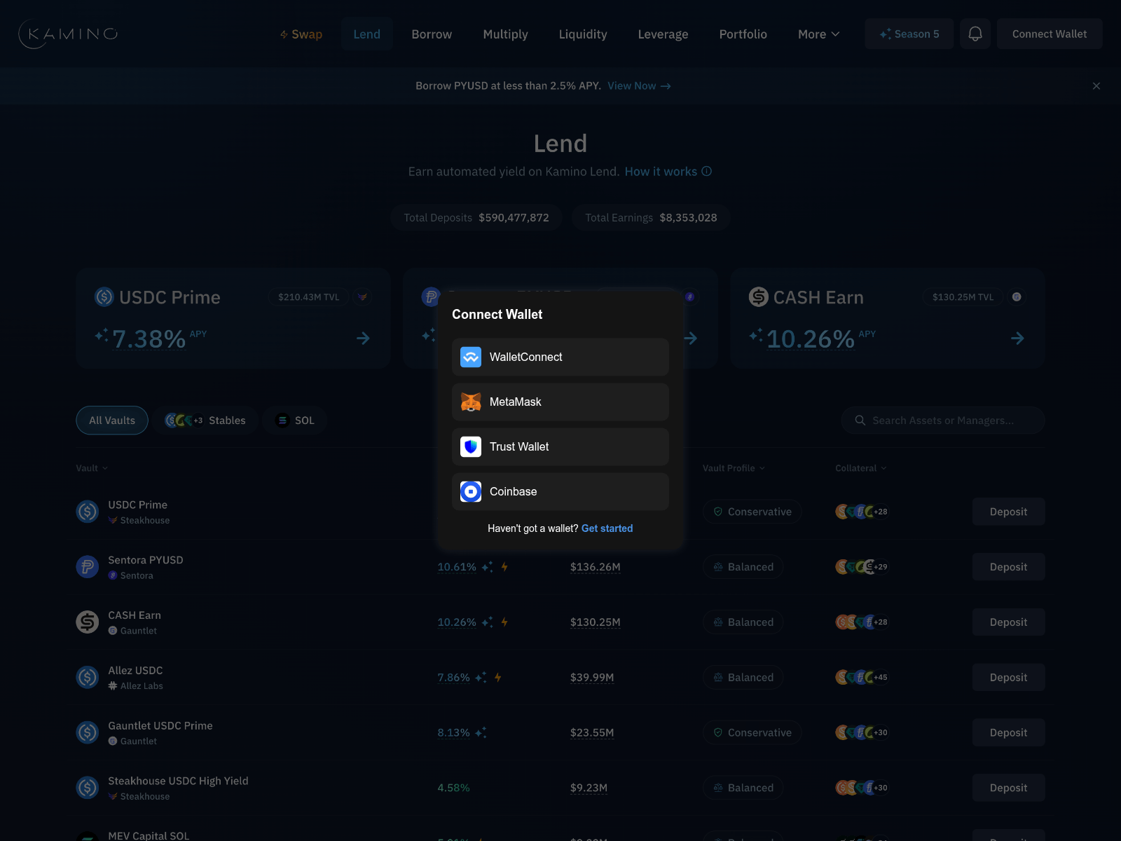 Screenshot of kamiinofinance.github.io