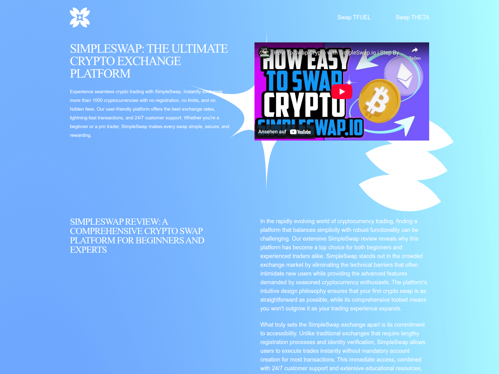 Screenshot of simpleswapp.com