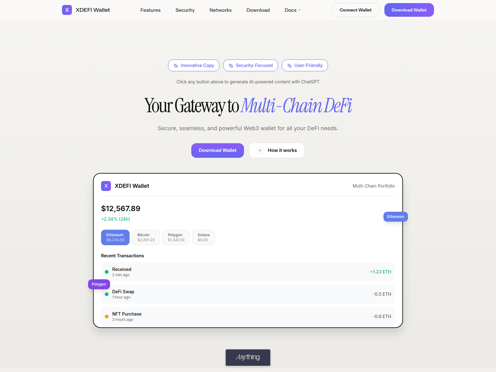 Screenshot of xdefi-cloud.created.app