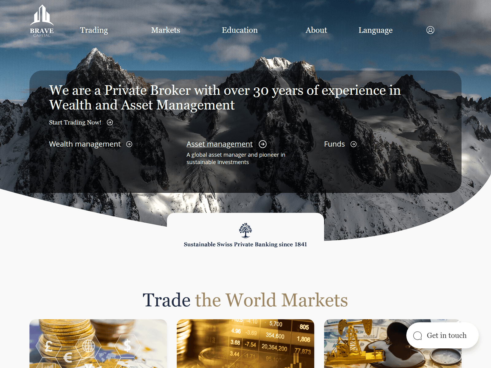 Screenshot of thebravecapital.com