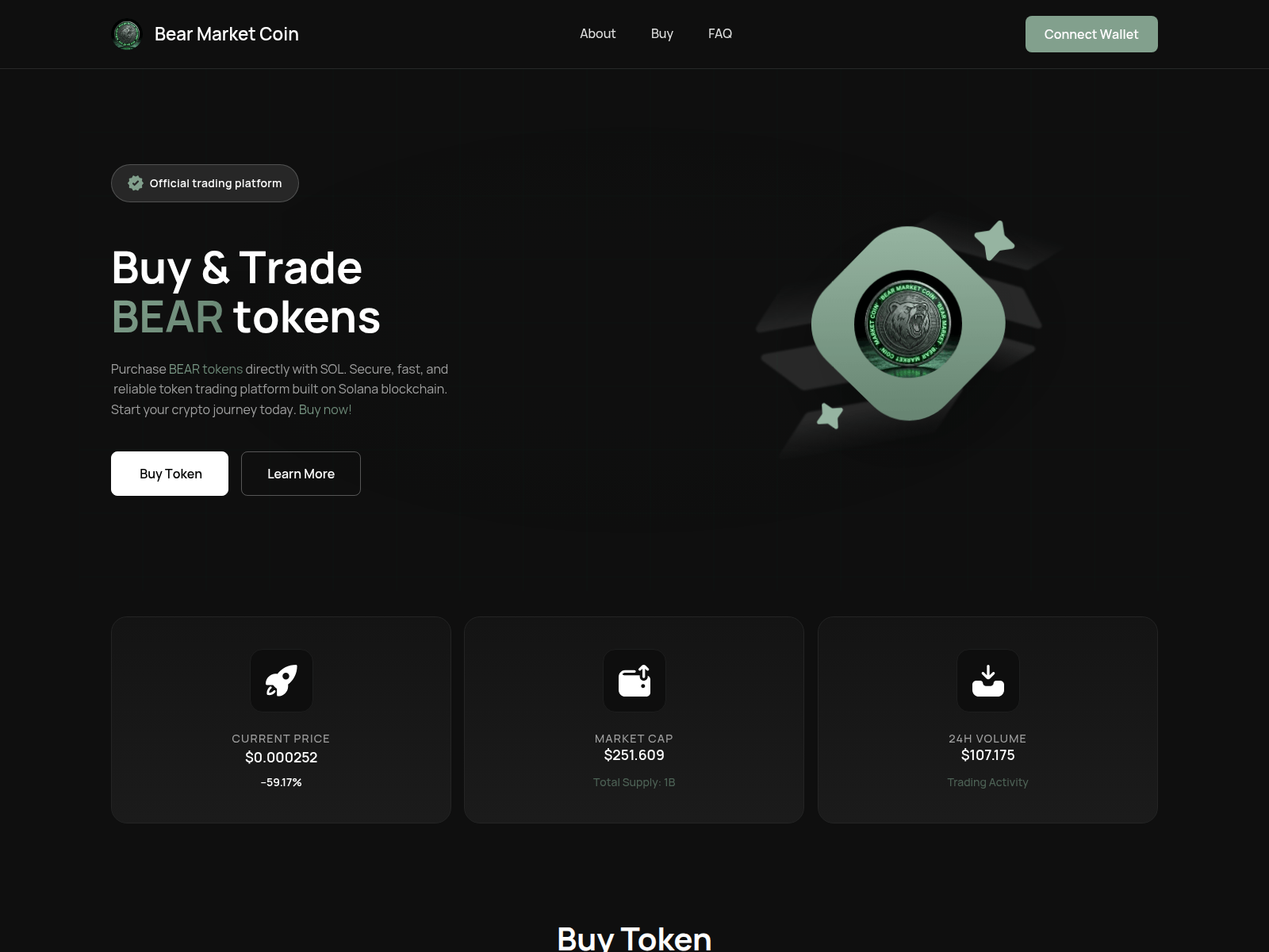 Screenshot of bearmarketcoin.network