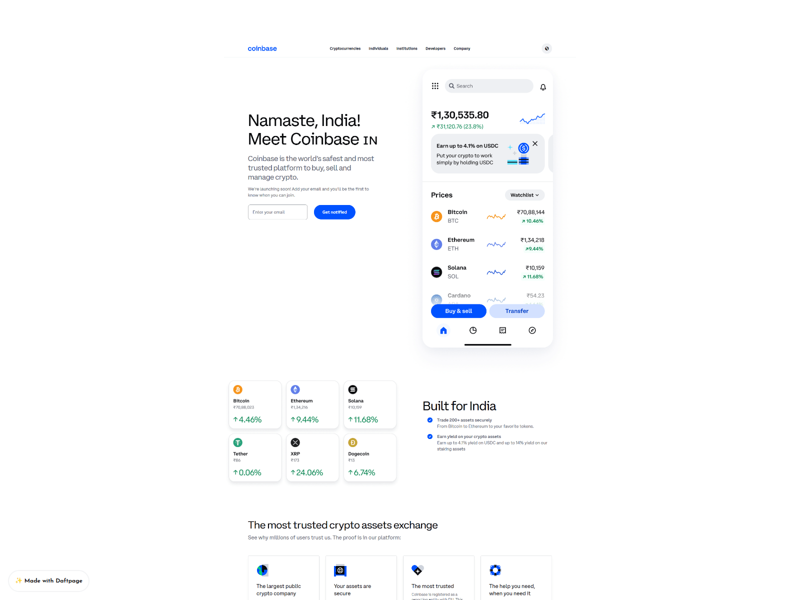 Screenshot of portal-coinbase-wallet-com.daftpage.com