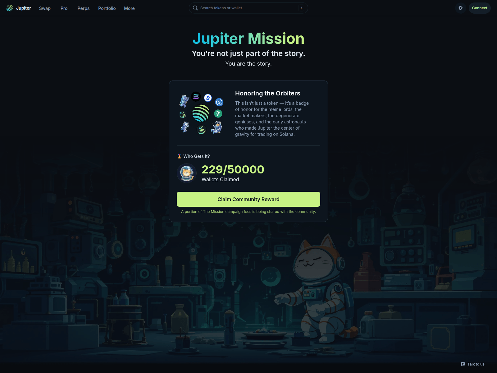 Screenshot of claim.community-jup.com