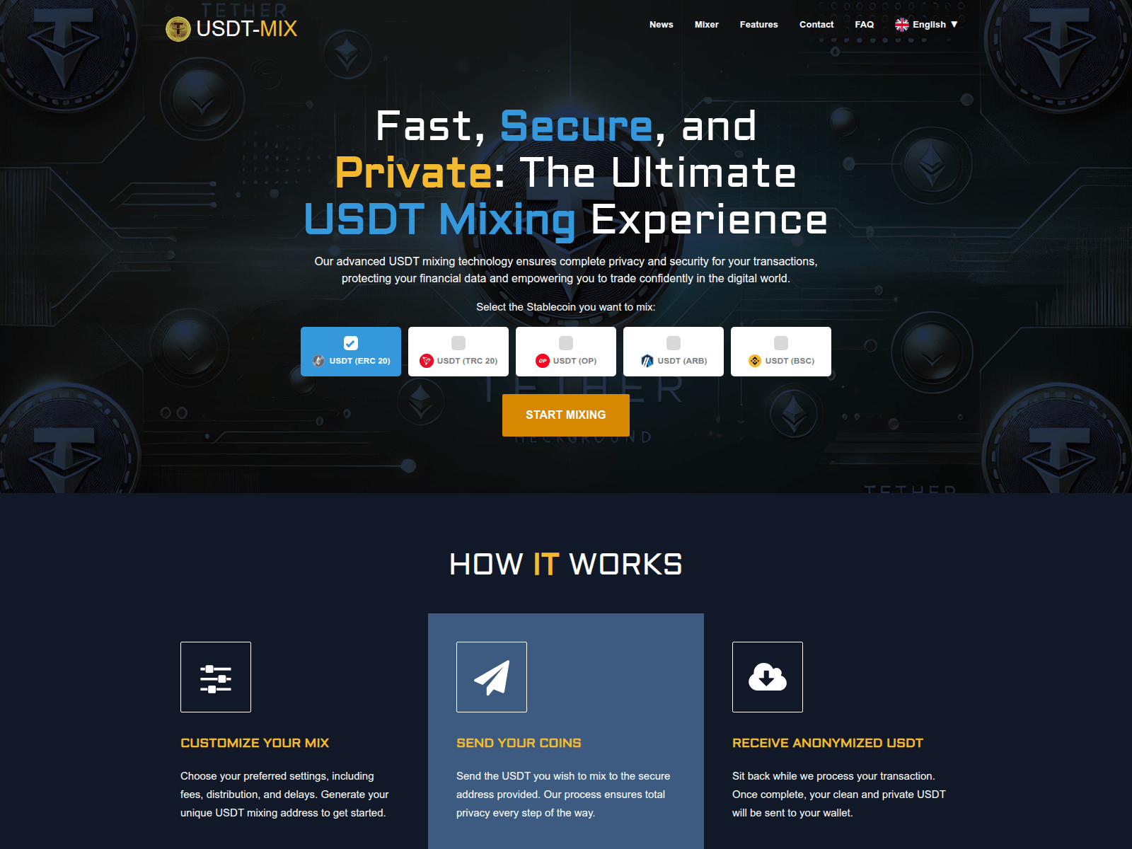 Screenshot of usdtmixer.org