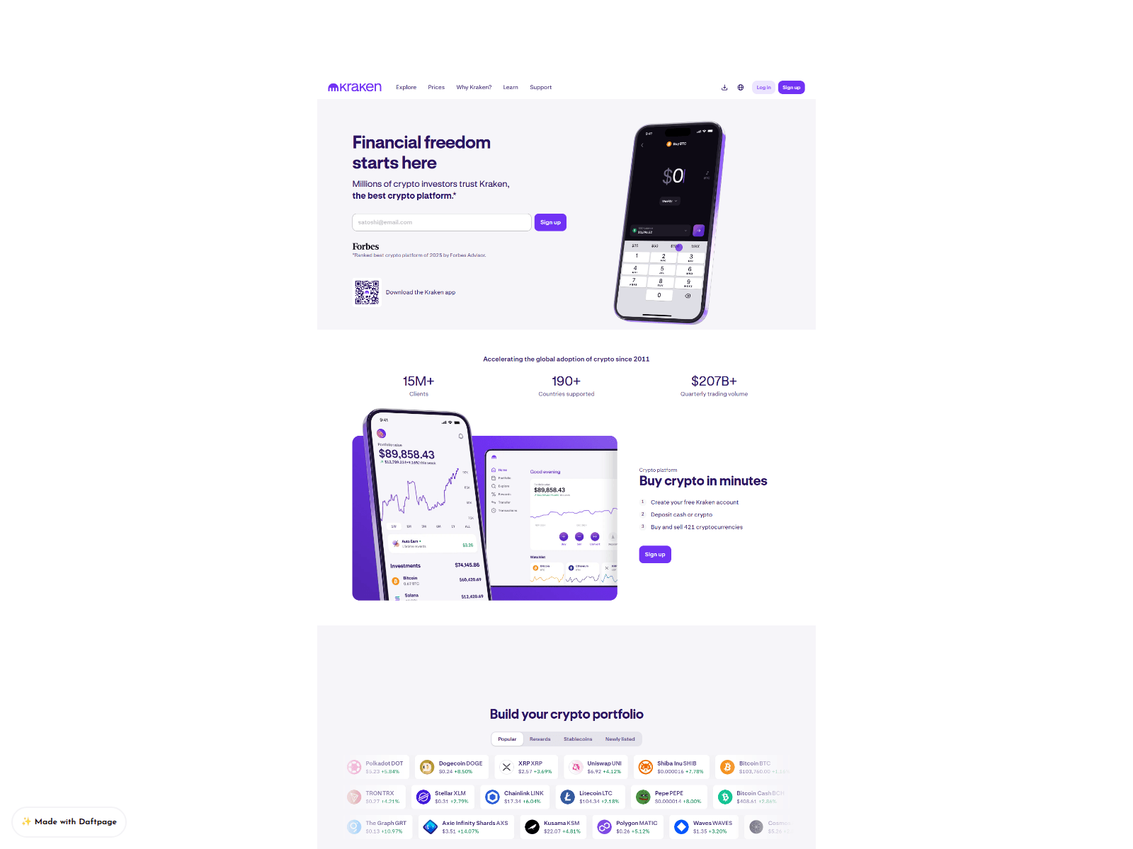 Screenshot of welcome-kraken-helps.daftpage.com