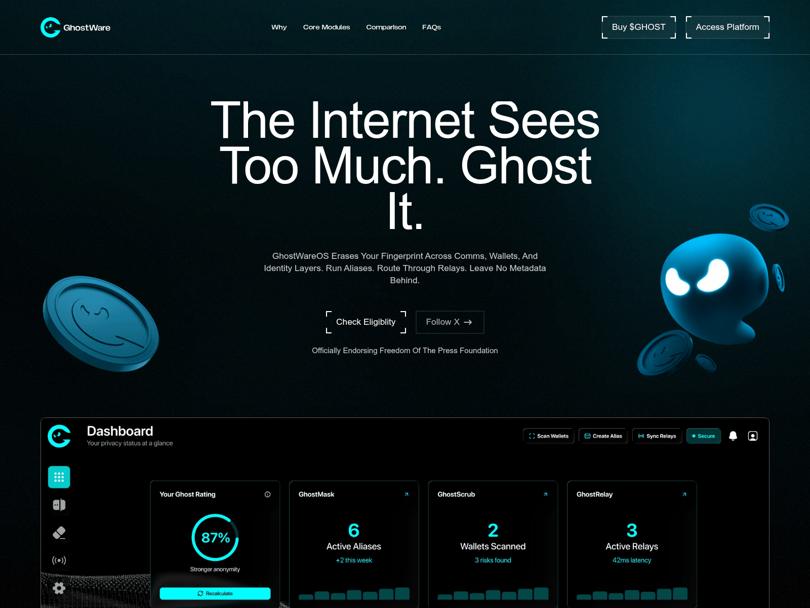 Screenshot of ghostwareios.com