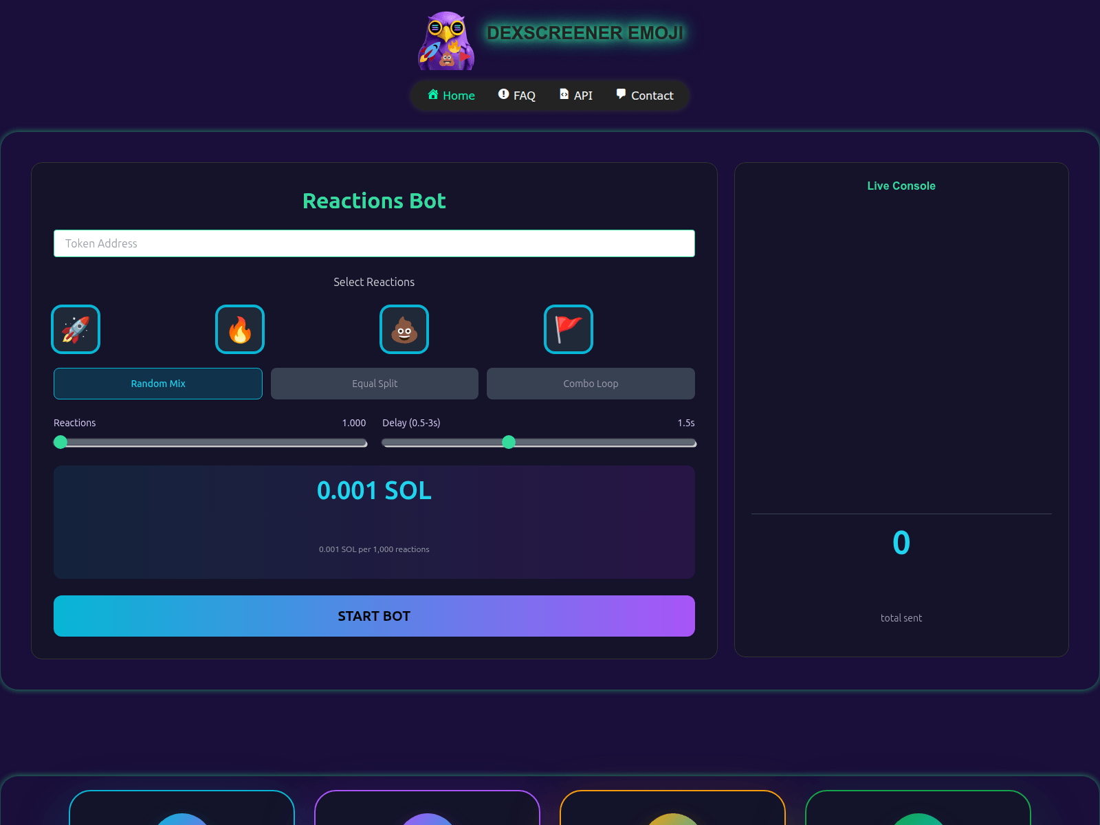 Screenshot of dexemojibot.fun