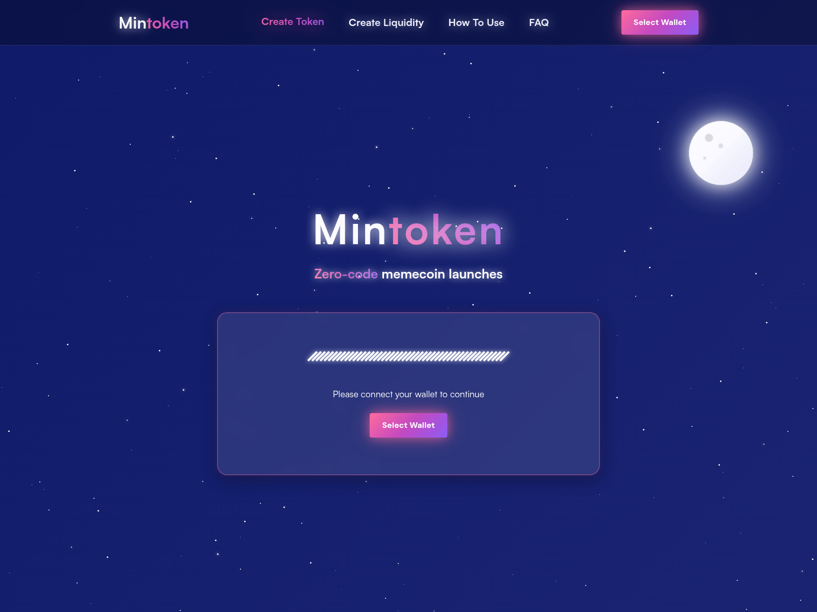 Screenshot of mintoken.fun