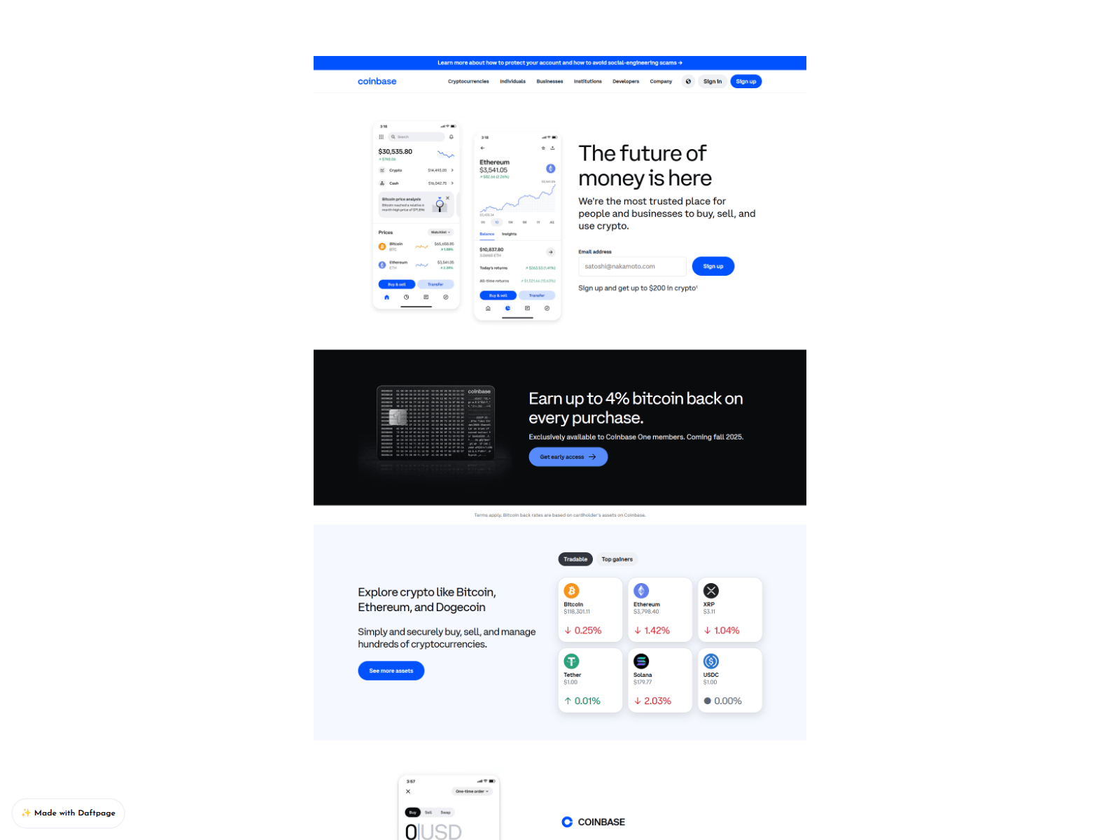 Screenshot of portals-coinbase-signin.daftpage.com