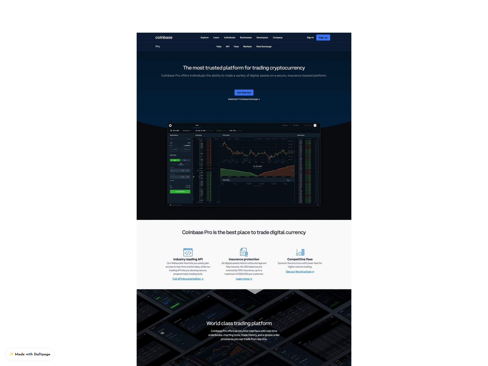 Screenshot of help-coinbase-pro-en.daftpage.com