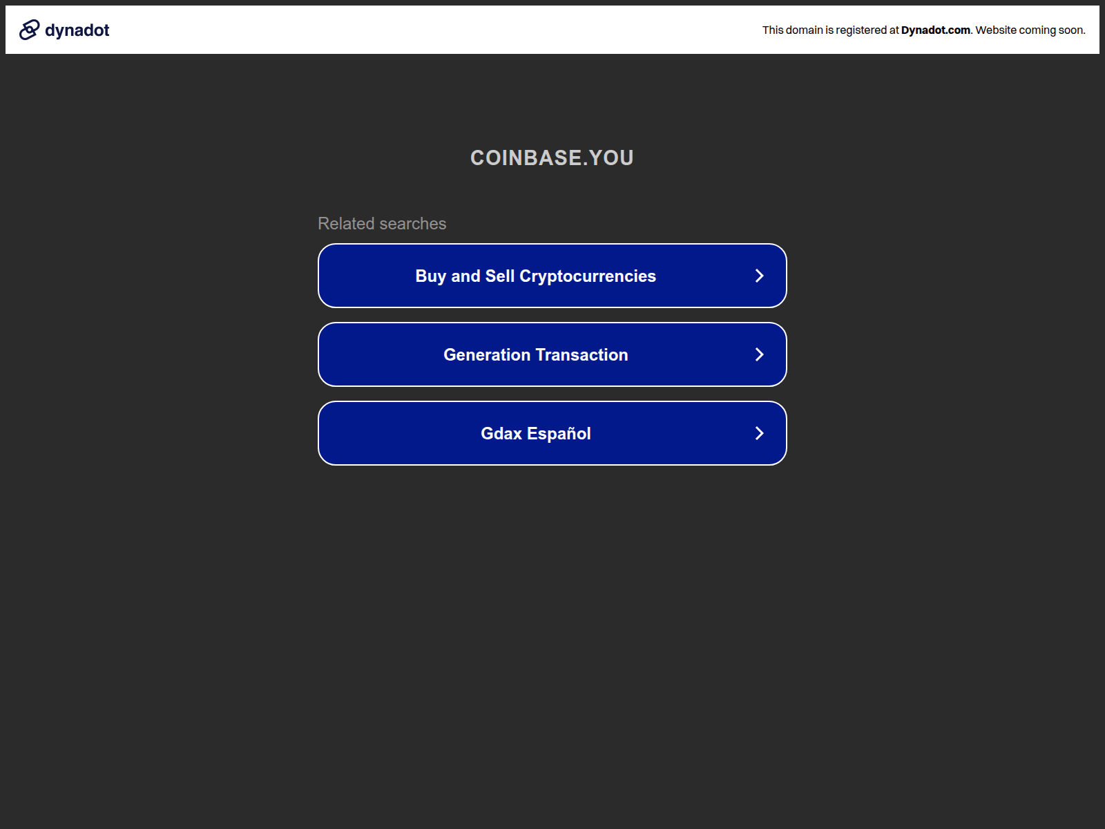 Screenshot of coinbase.you