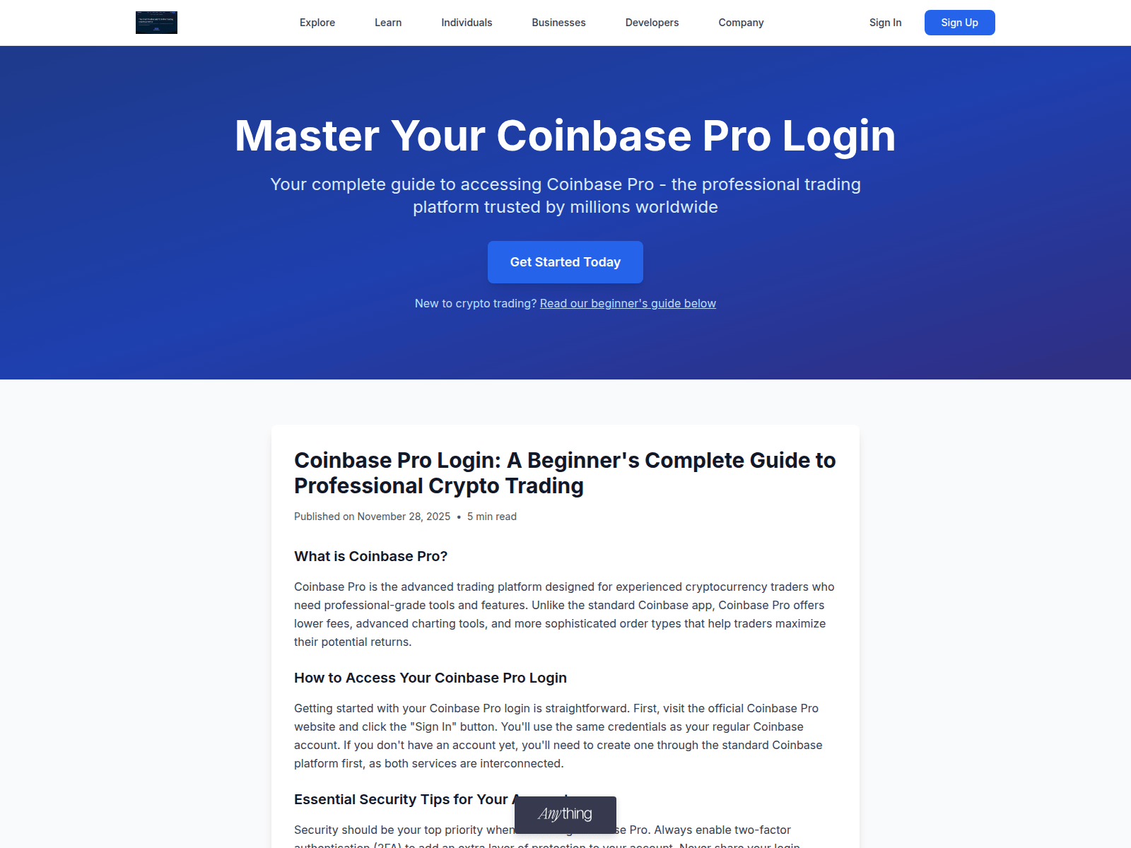 Screenshot of en-coinbasepro-sso.created.app