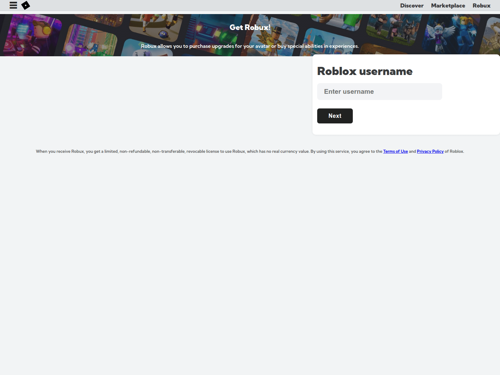 Screenshot of robuxvault.vercel.app