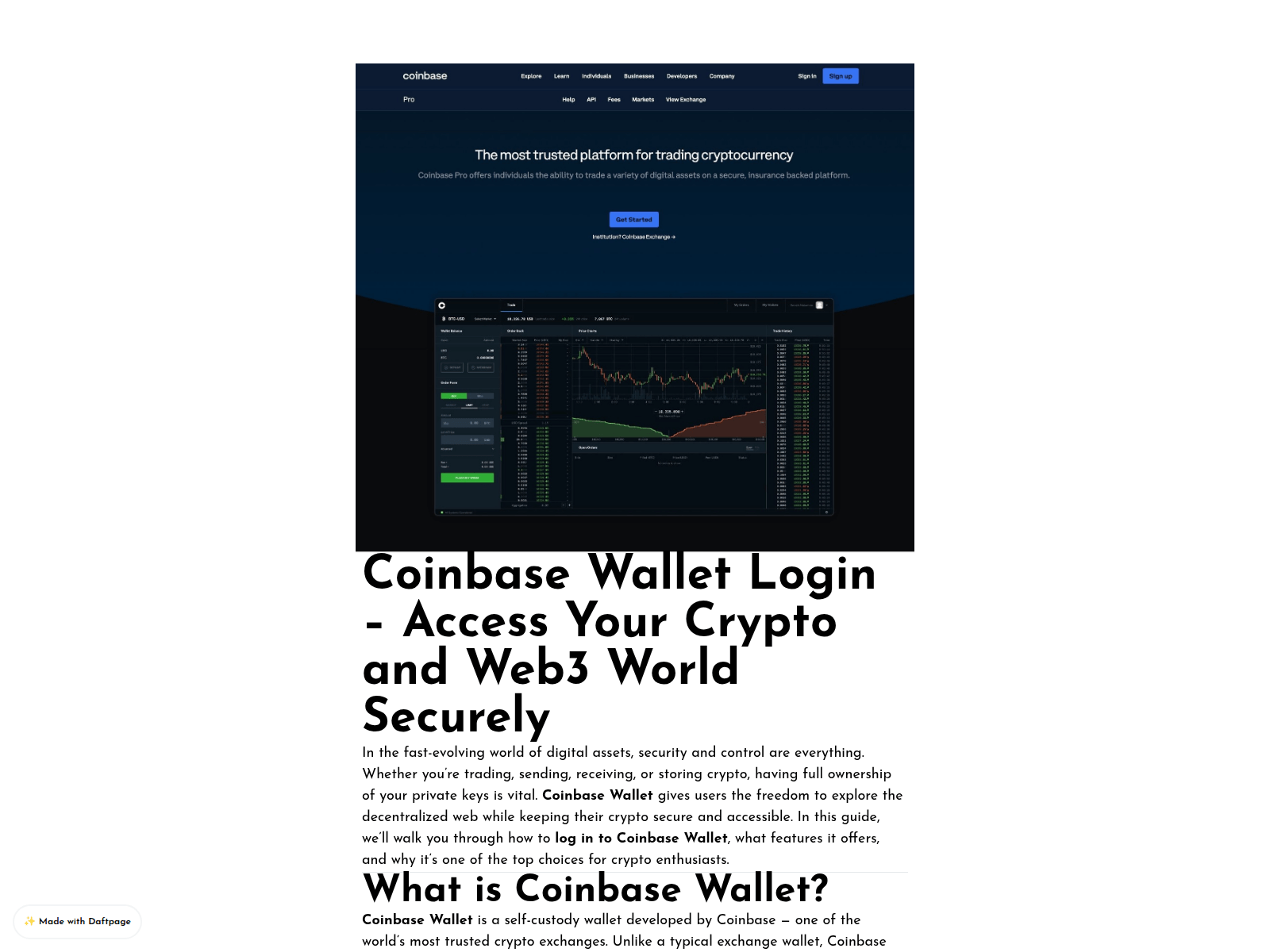 Screenshot of site-coinbasewalet-web.daftpage.com