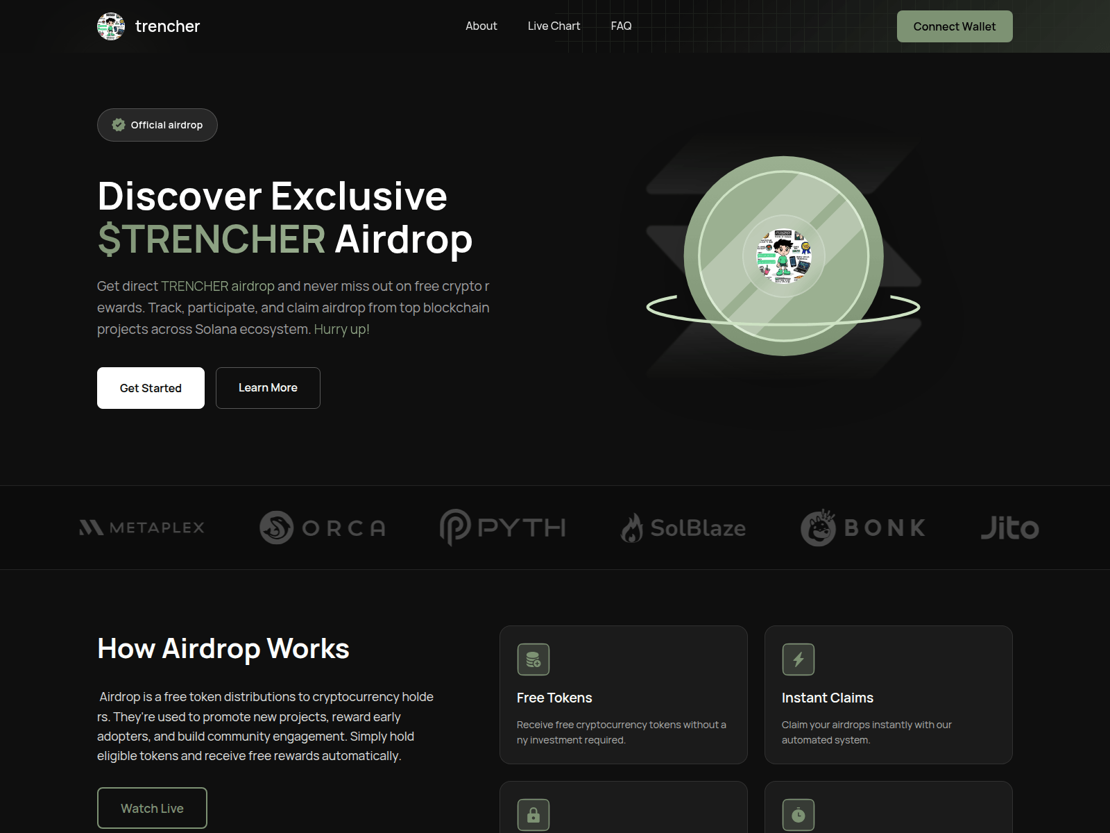 Screenshot of trenchersol.fun