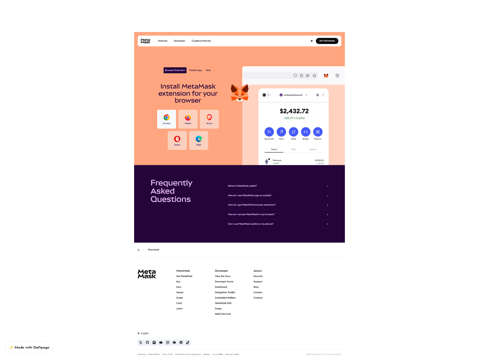 Screenshot of access-secure-metamask.daftpage.com