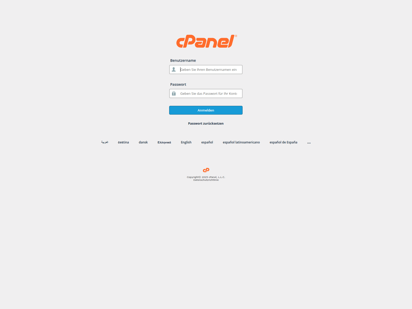 Screenshot of cpanel.coinbase-belgie.com