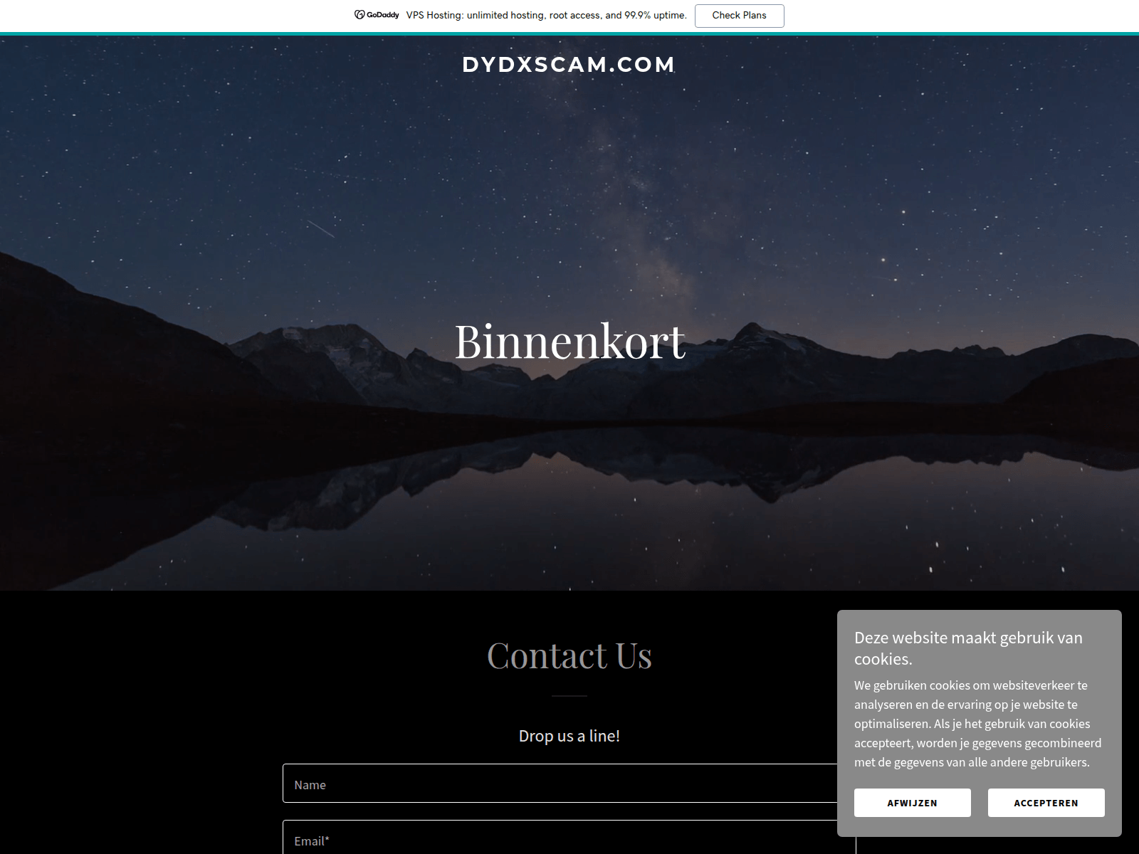 Screenshot of dydxscam.com