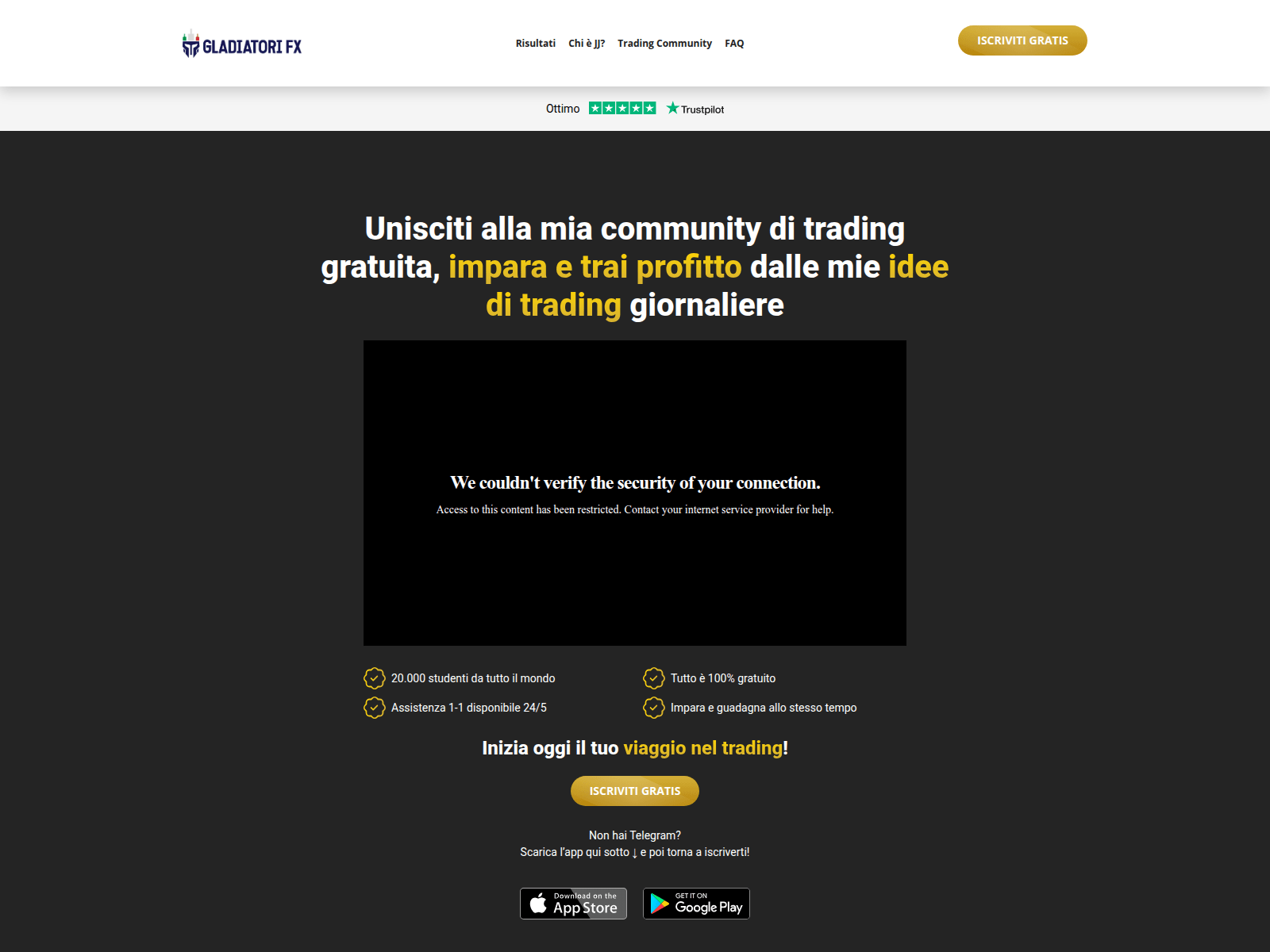 Screenshot of fxgladiatori.com