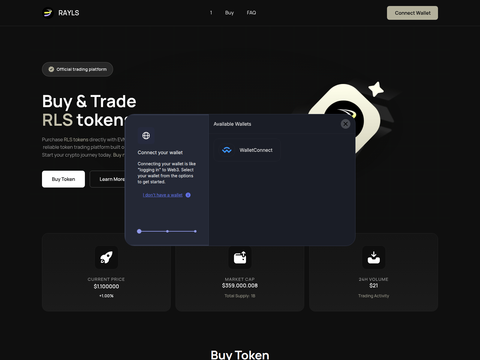 Screenshot of rayls.pages.dev