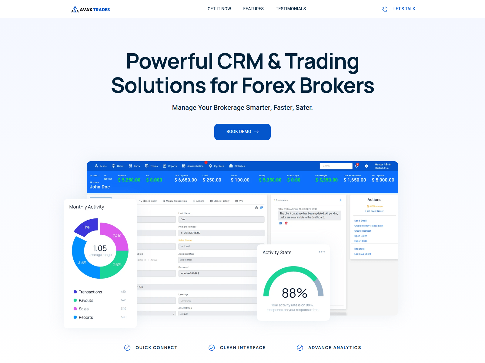 Screenshot of avaxtrades.com