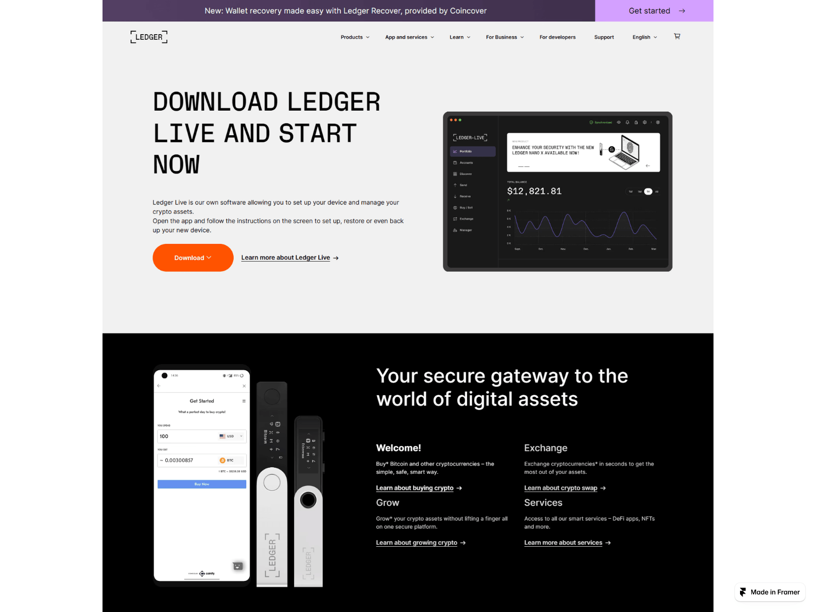 Screenshot of official-ledgrlives.framer.ai