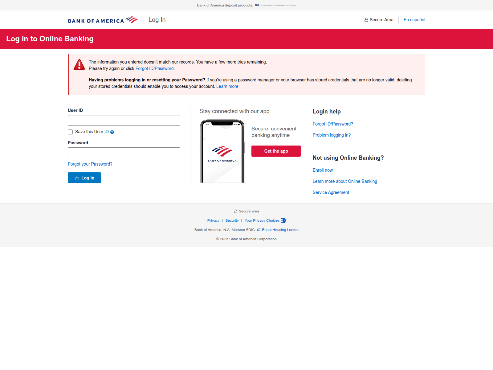 Screenshot of bank-of-america-login.vercel.app
