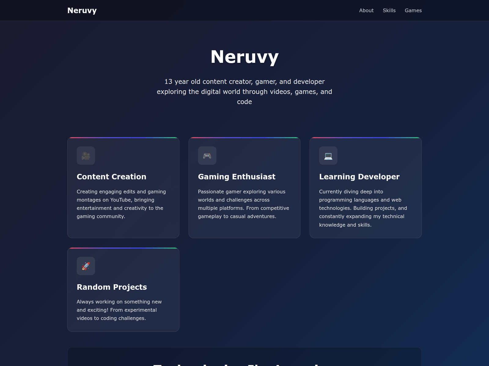 Screenshot of neruvy.github.io