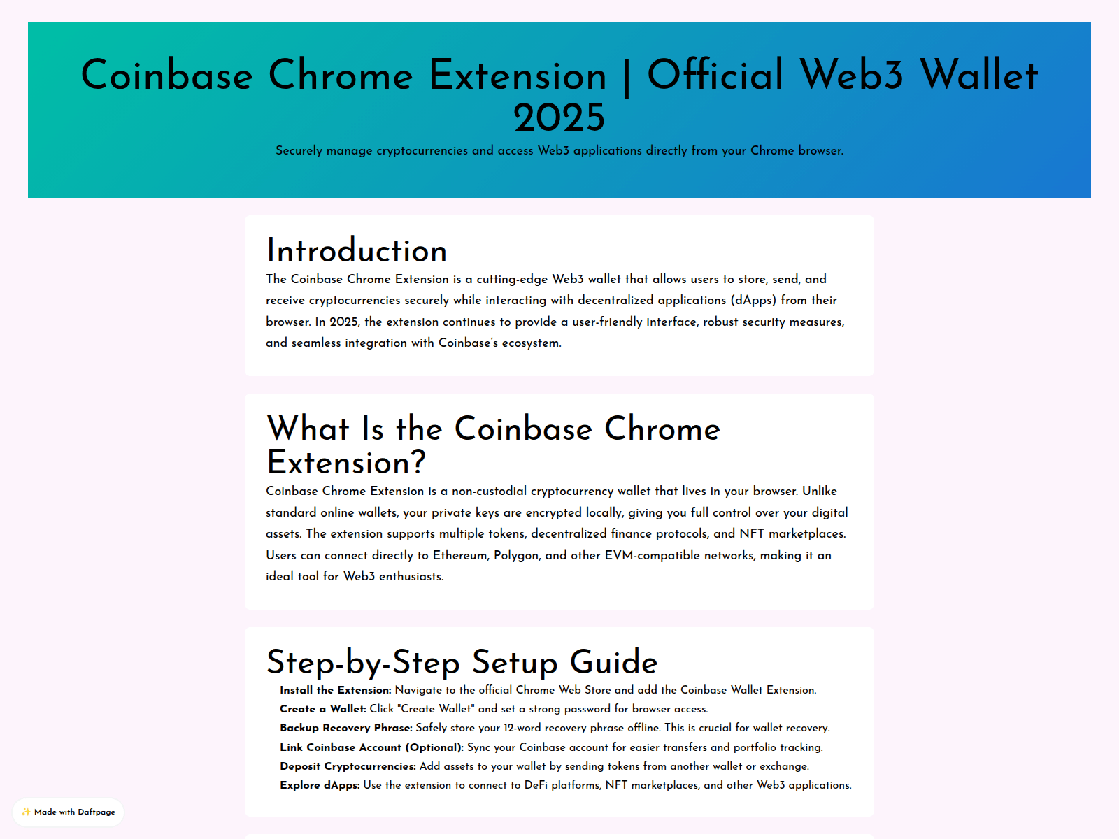 Screenshot of off-coinbase-chrome-extension.daftpage.com