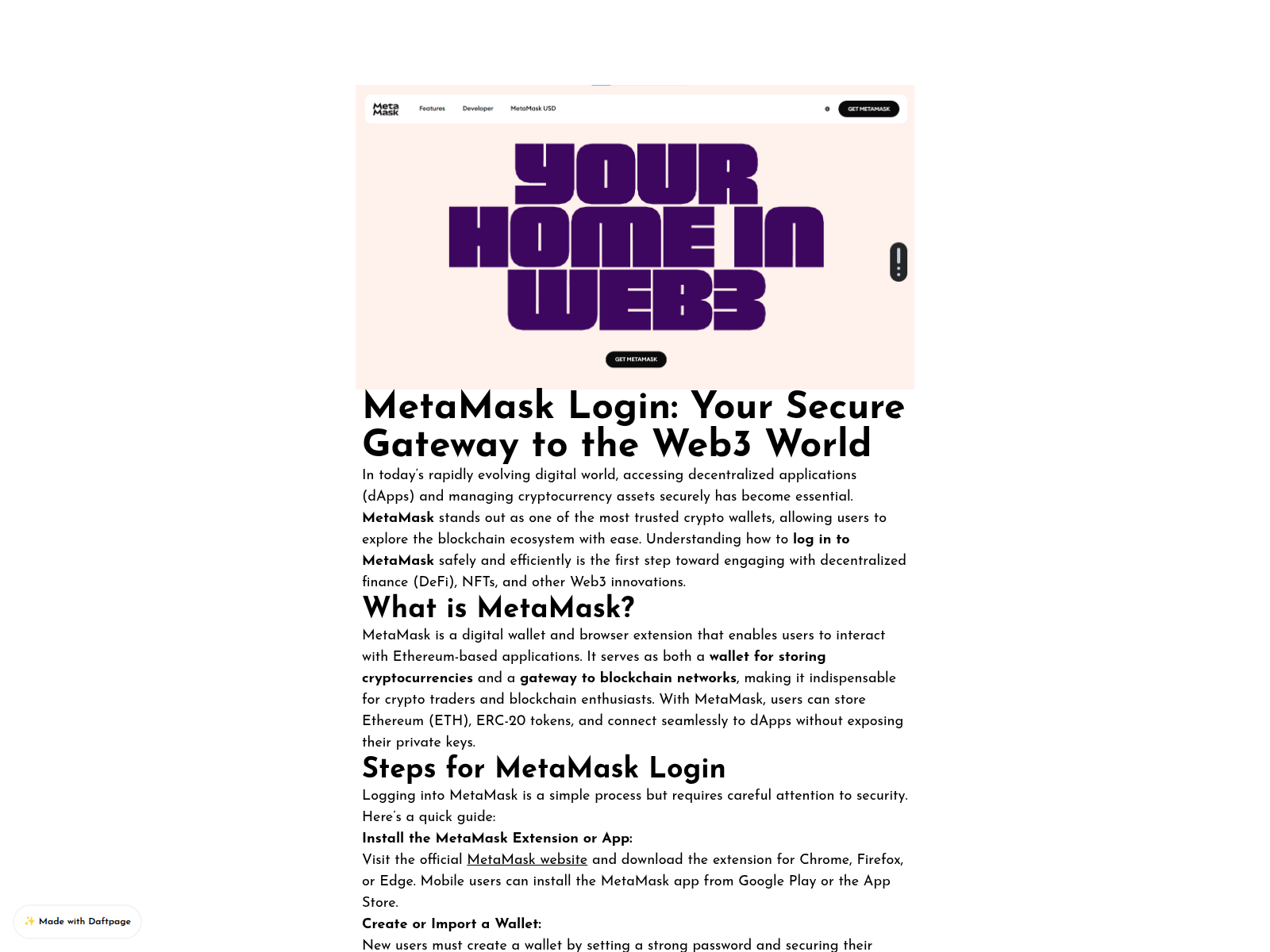 Screenshot of connect-metamaskio.daftpage.com